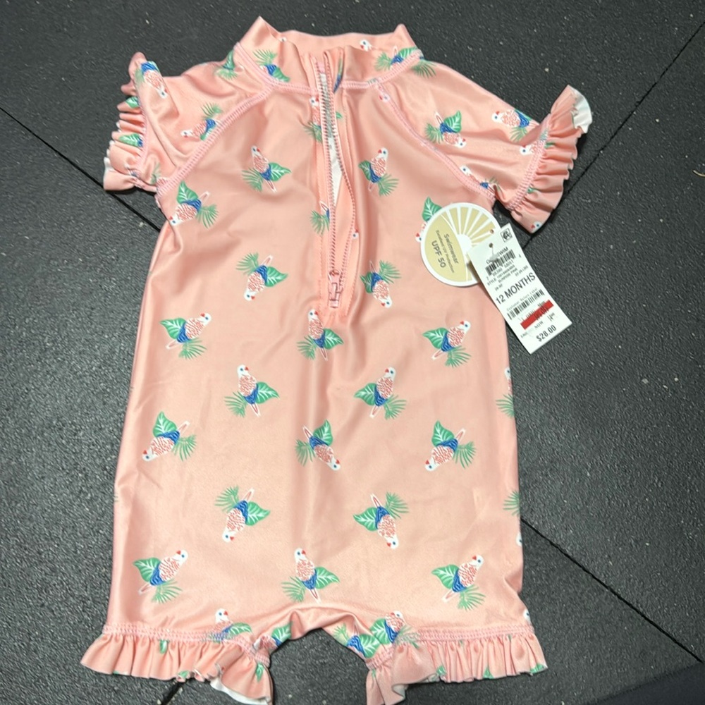 NWT bathing suit baby girl 12mo